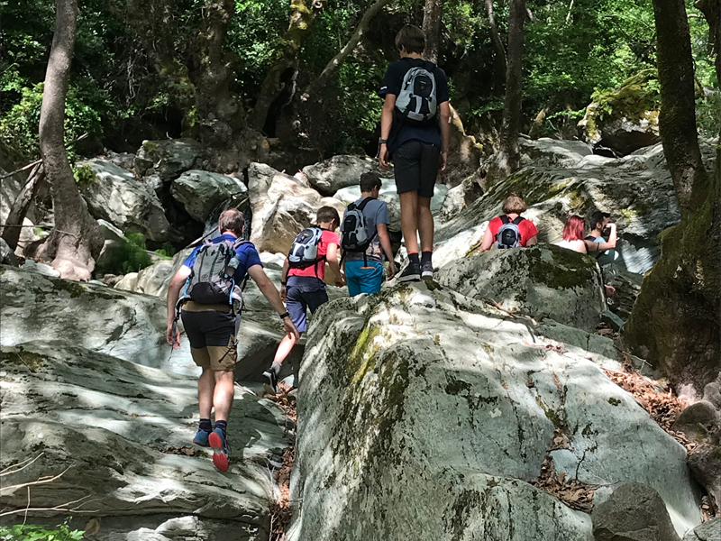 The waterfall path hike